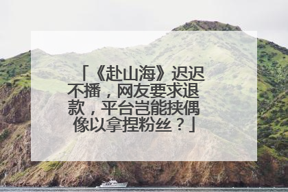 《赴山海》迟迟不播，网友要求退款，平台岂能挟偶像以拿捏粉丝？