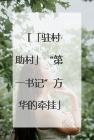 「驻村·助村」“第一书记”方华的牵挂