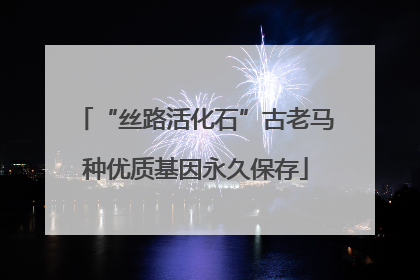 “丝路活化石”古老马种优质基因永久保存