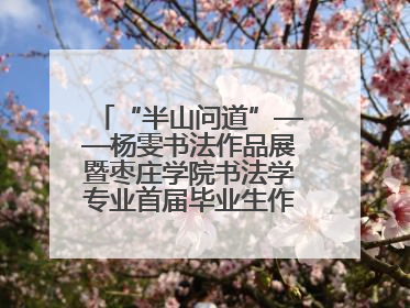 “半山问道”——杨雯书法作品展暨枣庄学院书法学专业首届毕业生作品展在山东省文化馆开幕