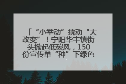 “小举动”撬动“大改变”！宁阳华丰镇街头掀起低碳风，150份宣传单“种”下绿色生活新种子