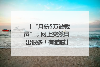 “月薪5万被裁员”，网上突然冒出很多！有猫腻