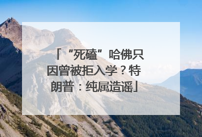“死磕”哈佛只因曾被拒入学？特朗普：纯属造谣