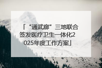 “通武廊”三地联合签发医疗卫生一体化2025年度工作方案