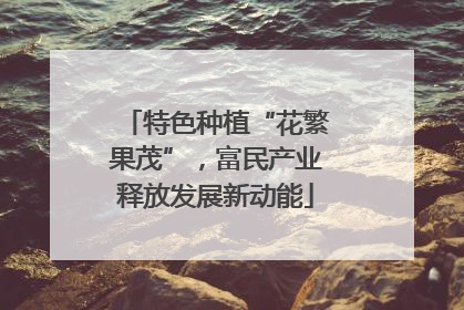 特色种植“花繁果茂”，富民产业释放发展新动能
