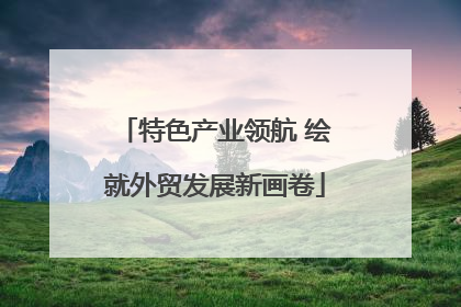 特色产业领航 绘就外贸发展新画卷