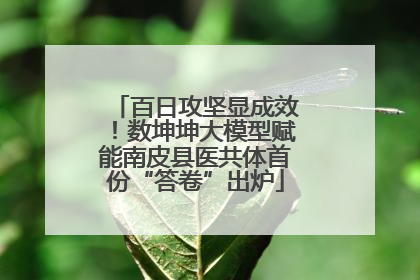 百日攻坚显成效！数坤坤大模型赋能南皮县医共体首份“答卷”出炉