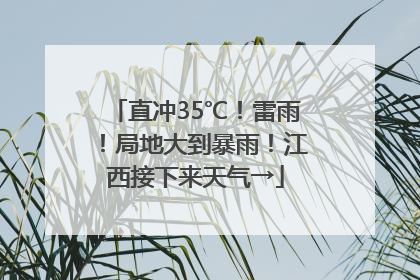 直冲35℃！雷雨！局地大到暴雨！江西接下来天气→