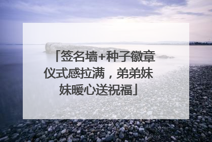 签名墙+种子徽章仪式感拉满，弟弟妹妹暖心送祝福