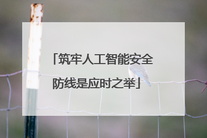 筑牢人工智能安全防线是应时之举