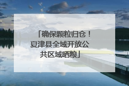 确保颗粒归仓！夏津县全域开放公共区域晒粮