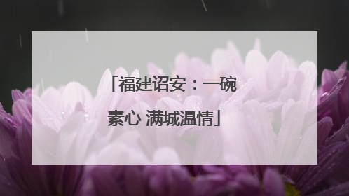福建诏安：一碗素心 满城温情