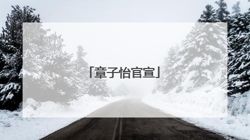 章子怡官宣