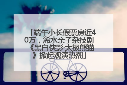 端午小长假票房近40万，浠水亲子杂技剧《黑白侠影·太极熊猫》掀起观演热潮