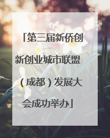 第三届新侨创新创业城市联盟（成都）发展大会成功举办