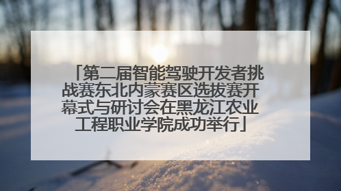 第二届智能驾驶开发者挑战赛东北内蒙赛区选拔赛开幕式与研讨会在黑龙江农业工程职业学院成功举行