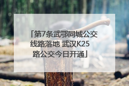 第7条武鄂同城公交线路落地 武汉K25路公交今日开通
