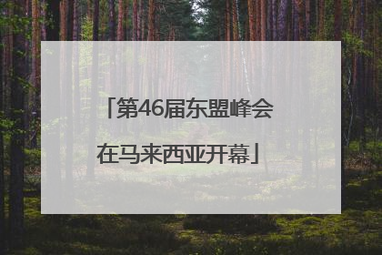 第46届东盟峰会在马来西亚开幕