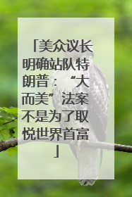 美众议长明确站队特朗普：“大而美”法案不是为了取悦世界首富