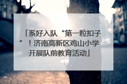 系好入队“第一粒扣子”！济南高新区鸡山小学开展队前教育活动