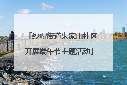 纱帽街道朱家山社区开展端午节主题活动
