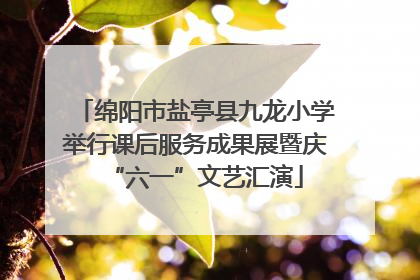 绵阳市盐亭县九龙小学举行课后服务成果展暨庆“六一”文艺汇演
