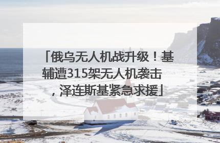 俄乌无人机战升级！基辅遭315架无人机袭击，泽连斯基紧急求援