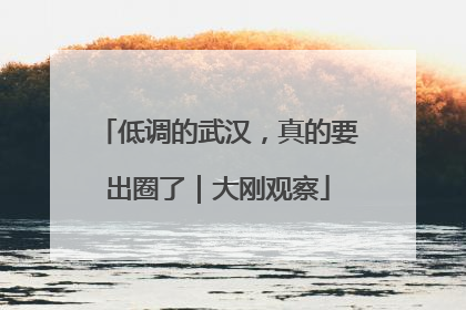 低调的武汉，真的要出圈了｜大刚观察