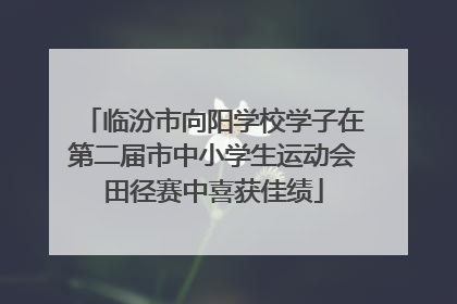 临汾市向阳学校学子在第二届市中小学生运动会田径赛中喜获佳绩