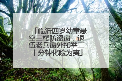 临沂四岁幼童悬空三楼防盗窗，退伍老兵窗外托举二十分钟化险为夷
