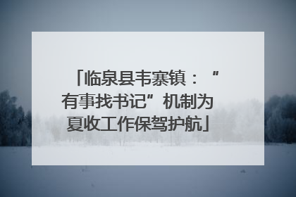 临泉县韦寨镇：“有事找书记”机制为夏收工作保驾护航