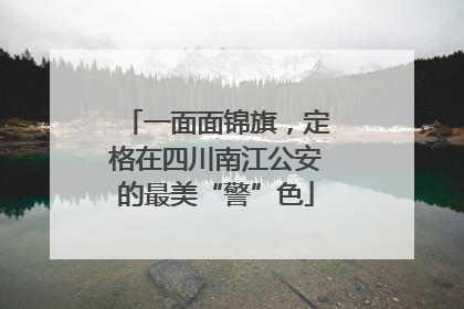 一面面锦旗,定格在四川南江公安的最美“警”色