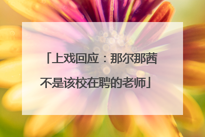 上戏回应：那尔那茜不是该校在聘的老师