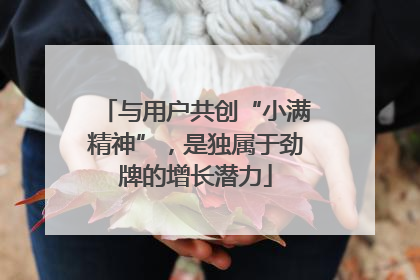 与用户共创“小满精神”，是独属于劲牌的增长潜力