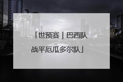 世预赛｜巴西队战平厄瓜多尔队