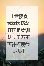 世预赛｜武磊因伤离开国足集训队，伊万不再补招顶替球员