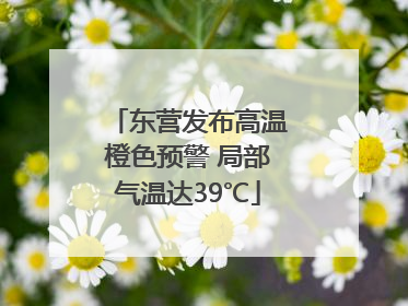 东营发布高温橙色预警 局部气温达39℃