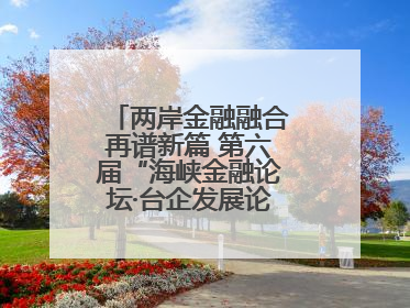 两岸金融融合再谱新篇 第六届“海峡金融论坛·台企发展论坛”在厦举办
