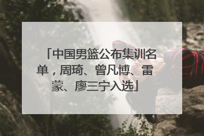 中国男篮公布集训名单，周琦、曾凡博、雷蒙、廖三宁入选