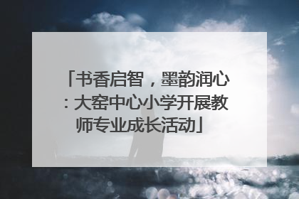 书香启智，墨韵润心：大窑中心小学开展教师专业成长活动
