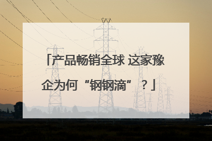 产品畅销全球 这家豫企为何“钢钢滴”？