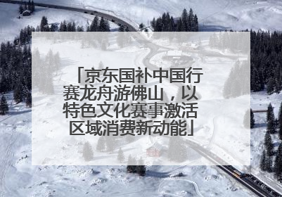 京东国补中国行赛龙舟游佛山，以特色文化赛事激活区域消费新动能