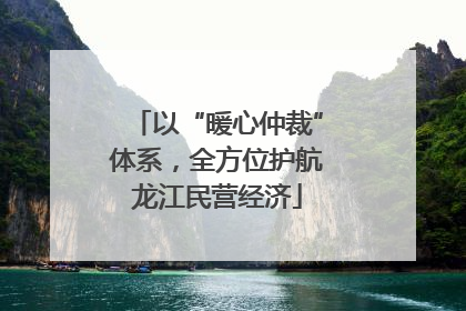 以“暖心仲裁”体系，全方位护航龙江民营经济