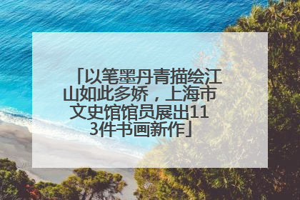 以笔墨丹青描绘江山如此多娇，上海市文史馆馆员展出113件书画新作