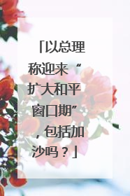 以总理称迎来“扩大和平窗口期”，包括加沙吗？