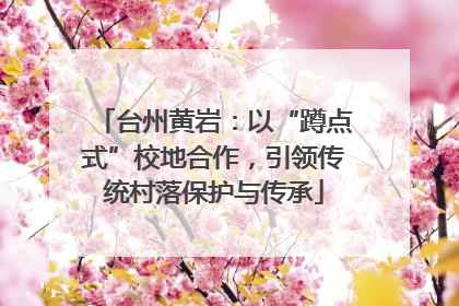 台州黄岩：以“蹲点式”校地合作，引领传统村落保护与传承