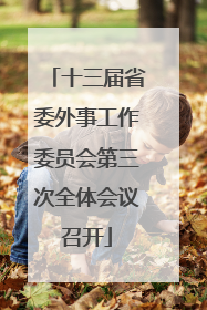 十三届省委外事工作委员会第三次全体会议召开
