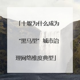 十堰为什么成为“黑马型”城市治理网络维度典型