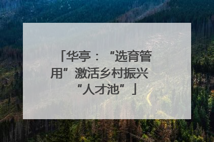 华亭：“选育管用”激活乡村振兴“人才池”