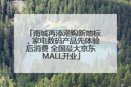 南城再添潮购新地标，家电数码产品先体验后消费 全国最大京东MALL开业
